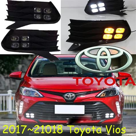 2017 2018year Car Styling Vios LED Light Free Ship 2pcs Vios Fog Light