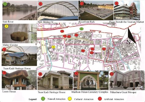 Distribution of Riverfront Tourist Attractions Pekanbaru. Source: RTBL... | Download Scientific ...