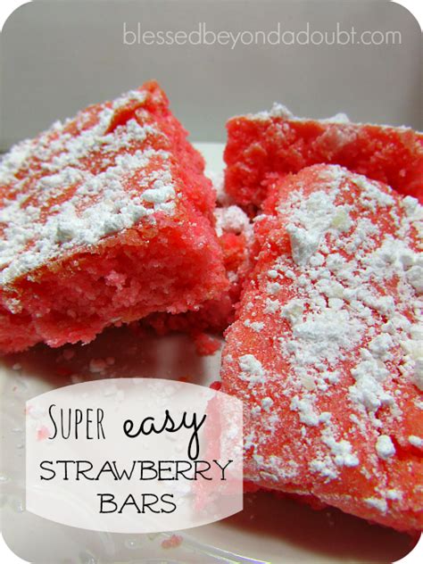 So Easy Strawberry Bars Recipe Blessed Beyond A Doubt