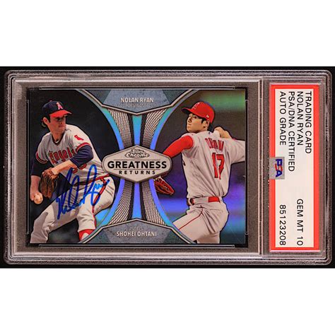 Nolan Ryan Signed Topps Chrome Greatness Returns Gre Nolan Ryan