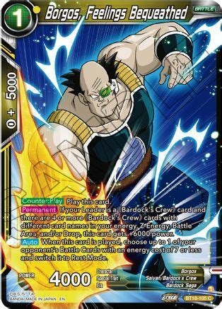 Borgos, Feelings Bequeathed Dawn of the Z-Legends | Dragon Ball Super | CardTrader