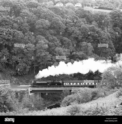 Steam Trains In Black And White Stock Photo Alamy