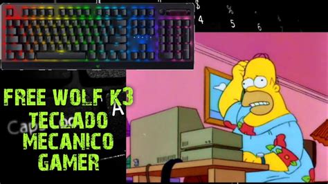 Free Wolf K3 Teclado mecanico gamer de Mercado Libre. - YouTube