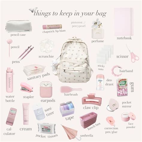 Things To Keep In Your Bag 👜🛍💅 In 2024 School Bags School Emergency Kit School Bag Essentials