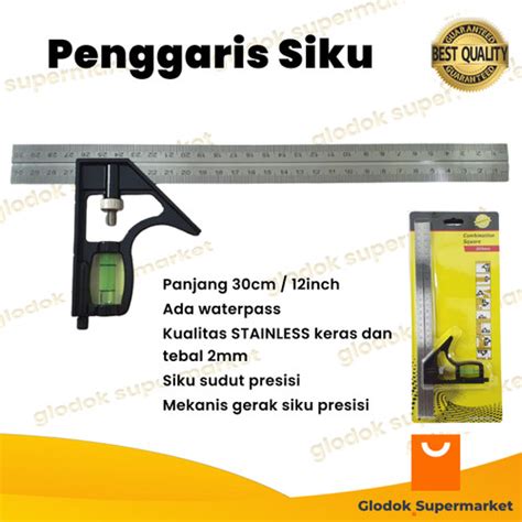 Jual Penggaris Siku L Waterpass Combination Square Sorong Sudut Presisi