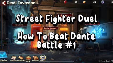 Street Fighter Duel How To Beat Dante In Devil Invasion Ice Zone