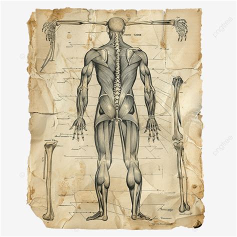 Muscular System Vintage Muscular System Dorsal Png Transparent Image