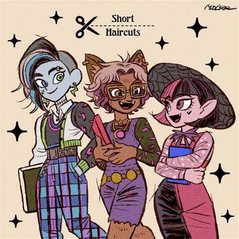 Draculaura Frankie Stein And Clawdeen Wolf Monster High Drawn By