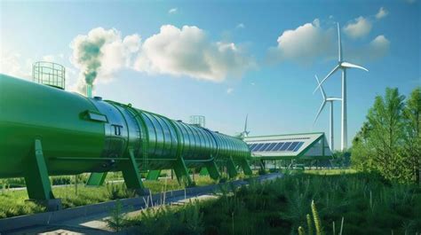 Green Hydrogen Renewable Energy Production Pipeline Green Hydrogen Gas