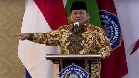 Foto Janji Prabowo Berikan Kursi Menteri Ke Kader Muhammadiyah Jika