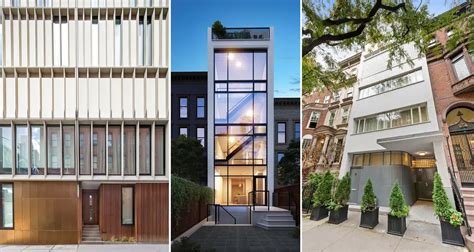 14 Contemporary Nyc Townhomes On The Market Include Bullet Proof House Designed By Rafael Vinoly