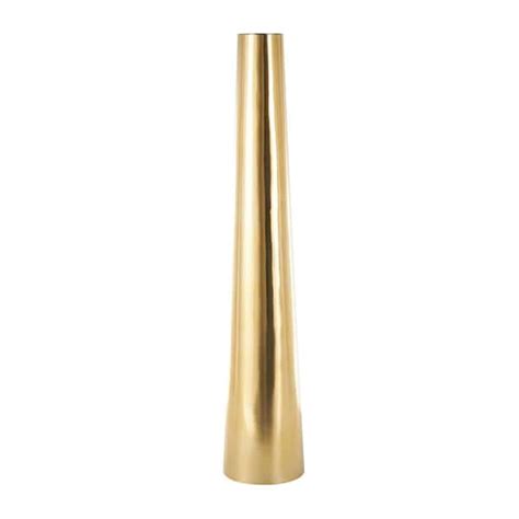 Litton Lane Gold Tall Stainless Steel Metal Decorative Vase