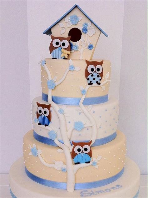 Owls Cake Decorated Cake By Bella S Bakery CakesDecor