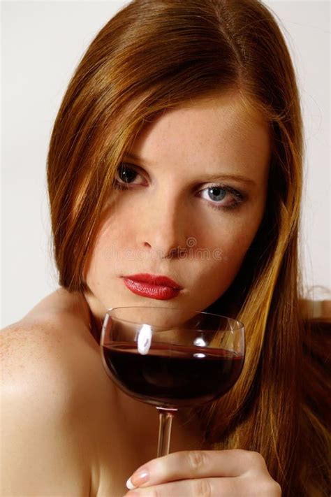 Portrait Of Redhead Girl Drinking Hot Coffee Stock Image Image Of Makeup Lunch 11893615