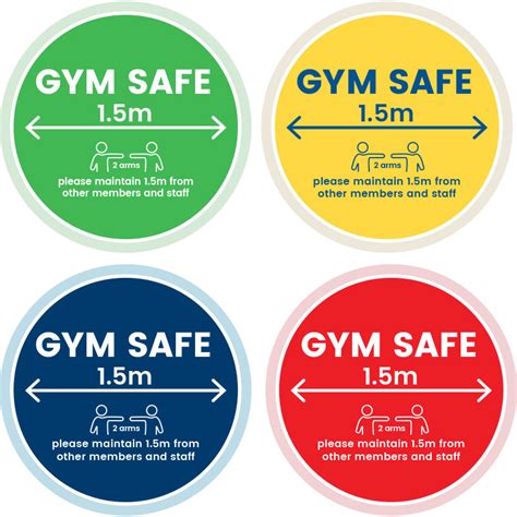 Gym Safe Social Distancing Floor Decals Nova Printandsigns