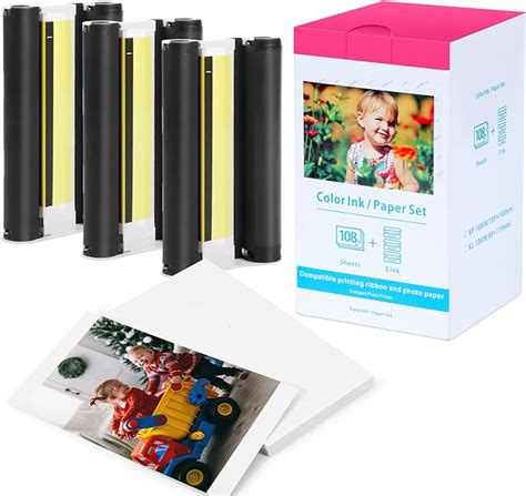 Replacement Canon Selphy Cp1300 Paper And Ink Kp 108in Kp108 Paper For Canon Selphy Cp1300