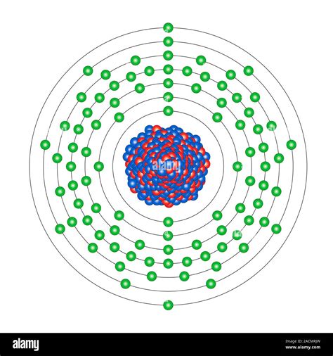 Uranium U Diagram Of The Nuclear Composition And Electron