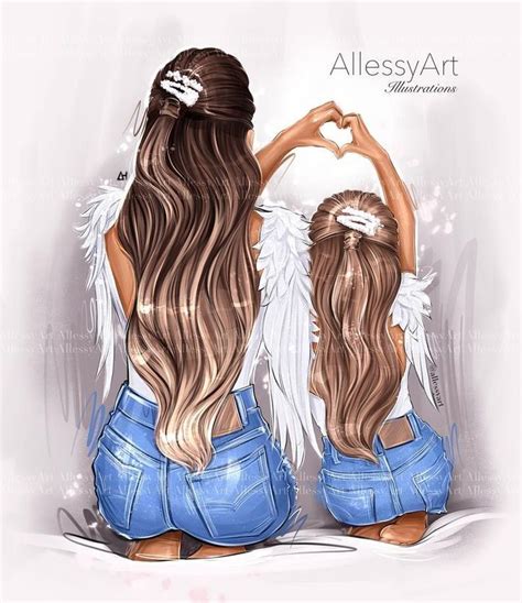 Fashion Illustration Mama E Hija Dibujo Kawaii ~ Pin De Claribel Berroa