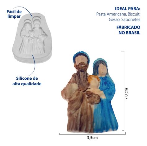 Molde De Silicone Sagrada Fam Lia X Cm Pal Cio Dos Moldes