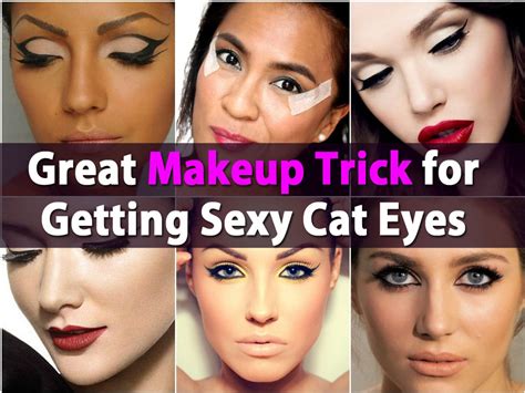 Great Makeup Trick For Getting Sexy Cat Eyes Using Scotch Tape Diy