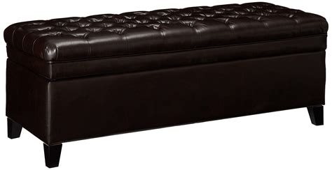 Christopher Knight Home Juliana Pu Storage Ottoman Brown Fabric For