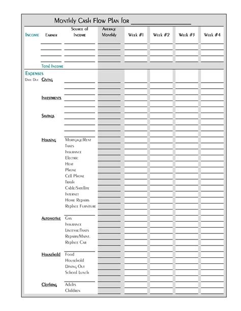 Printable Budget Worksheet Dave Ramsey Printable Online