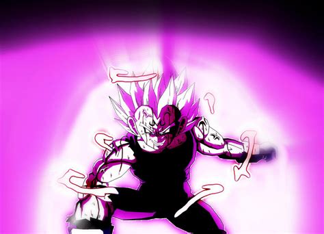 Majin Vegeta Purple Background By Arguvandal On Deviantart