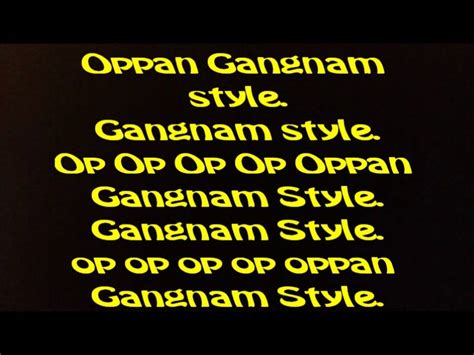 Gangnam Style Lyrics English Korean Ghostvvti