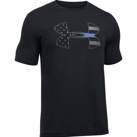 Under Armour Mens Ua Freedom Thin Blue Line T Shirt In Black For Men Lyst