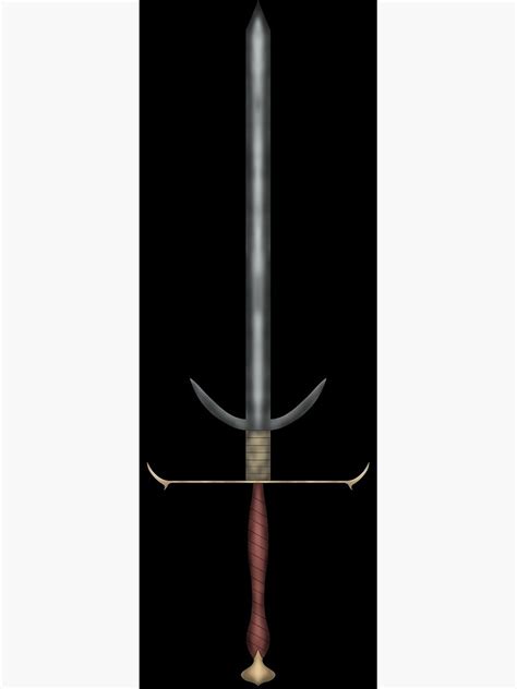 Zweihander German Greatsword Art Print By Ragdesigns Redbubble