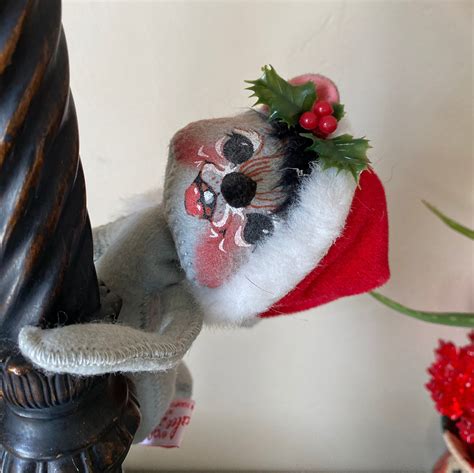 Annalee Collectible Mouse Doll Pose Able Felt Vintage Etsy