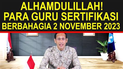 Hore Semua Guru Penerima Tunjangan Sertifikasi Guru Triwulan 3 2023