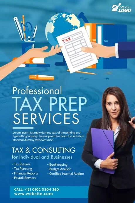 Tax And Consulting Services Poster Template Postermywall