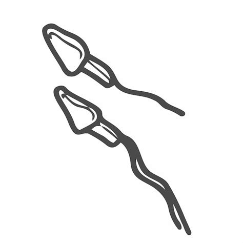 Premium Vector Doodle Sperm Icon Sketch In Vector