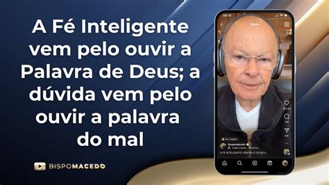 A F Inteligente Vem Pelo Ouvir A Palavra De Deus A D Vida Vem Pelo