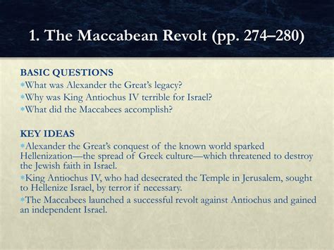 PPT - Chapter 15: The Revolt of the Maccabees PowerPoint Presentation ...