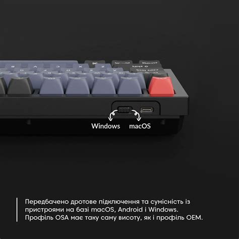 Клавіатура Keychron Q1 84Key Gateron G Pro Red Hot Swap RGB Knob ENG Navy Q1O1 KEYCHRON