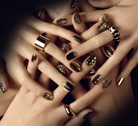 Bildideen F R Nageldesign Schwarz Gold