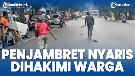 Viral Penjambret Acungkan Golok Di Kota Bandung Dikejar Dan Nyaris