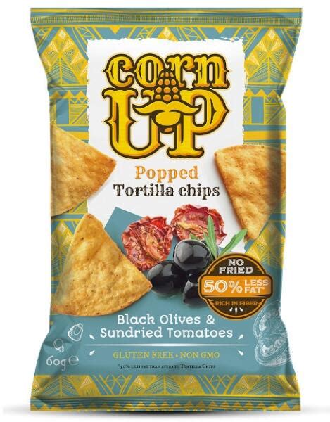 Vásárlás Corn Up Tortilla Chips Fekete Olívabogyó és Paradicsom ízű 60