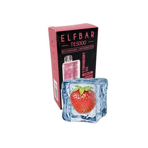 Elf Bar TE5000 Strawberry Ice Клубника Лёд Одноразовый POD купить с