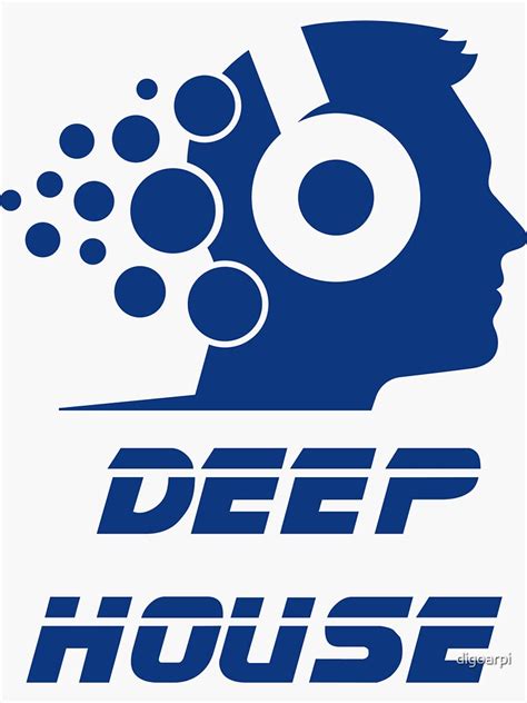 "Cool Deep House Music logo" Sticker for Sale by digoarpi | Redbubble