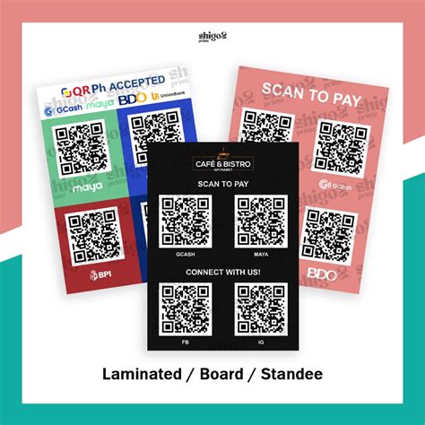 Gcash Maya Bdo Bpi Shopee Pay Bank Transfer Personalize Qr Display