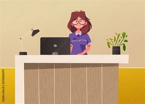 Office Receptionist Cartoon