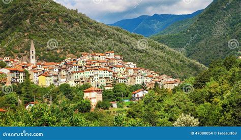 Pictorial Villages Of Italy - Apricale In Liguria Stock Image | CartoonDealer.com #67432747