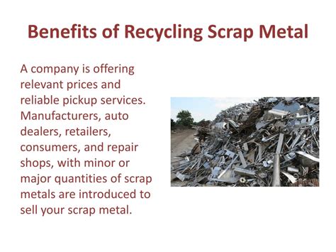 Ppt Benefits Of Recycling Scrap Metal Powerpoint Presentation Free