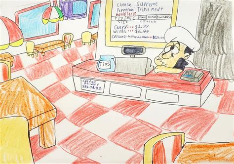 Inside Peppinos Pizza By Raralabelle1art On Deviantart