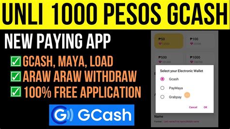 Free Gcash 1000 Pesos Daily Cashout 100 Free Paying Application With