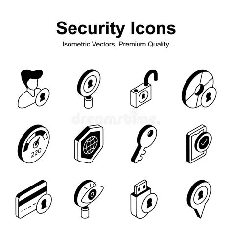 Grab This Carefully Crafted Isometric Security Icons Set Ready For
