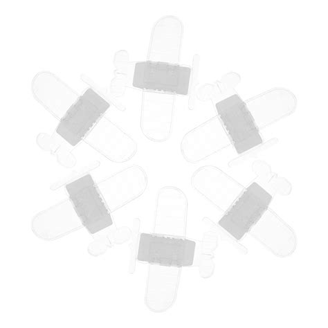 WEUVEB 6pcs Sliding Glass Door Safety Lock Transparent Iron Prevent